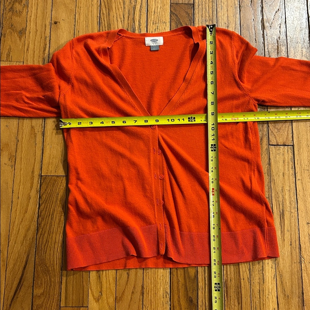 Old Navy Reddish Orange Cardigan - Women’s Size Medium - Picture 6 of 7